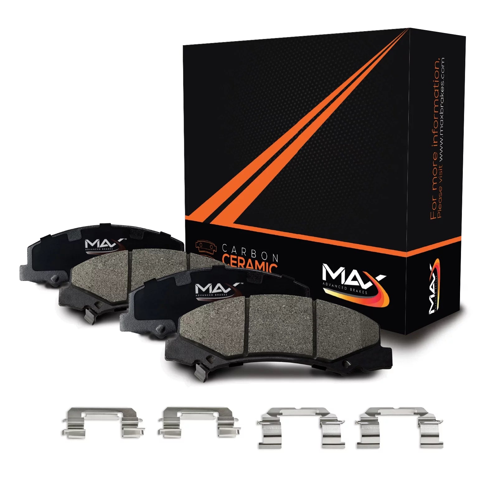 [Front] Max Brakes Carbon Ceramic Pads KT095851 Fits select: 2013 VOLVO S60 T5, 2015-2016 VOLVO S60 PREMIER