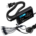 PwrON Compatible 12V DC 5A AC Adapter 5000mA +8 Port Plug Split Replacement for Q-See CCTV Camera QCN8009D QM9702B QM4803B QM6510B QM7008B QM7007B 12VDC Power Supply Cord