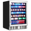 Homhougo¡ª24 Beverage Refrigerator Freezer, 7 Shelf Beverage Cooler, Modern Touch Smart Digital 34¡ã-54¡ãF Temperature Control, Freestander Wine Cooler For Home And Kitchen
