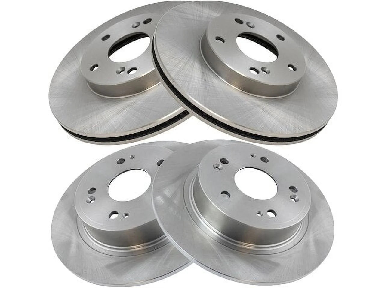 Front and Rear Brake Rotor - Set of 4 - 5-Lug - Compatible with 2008 - 2012 Honda Accord 2009 2010 2011