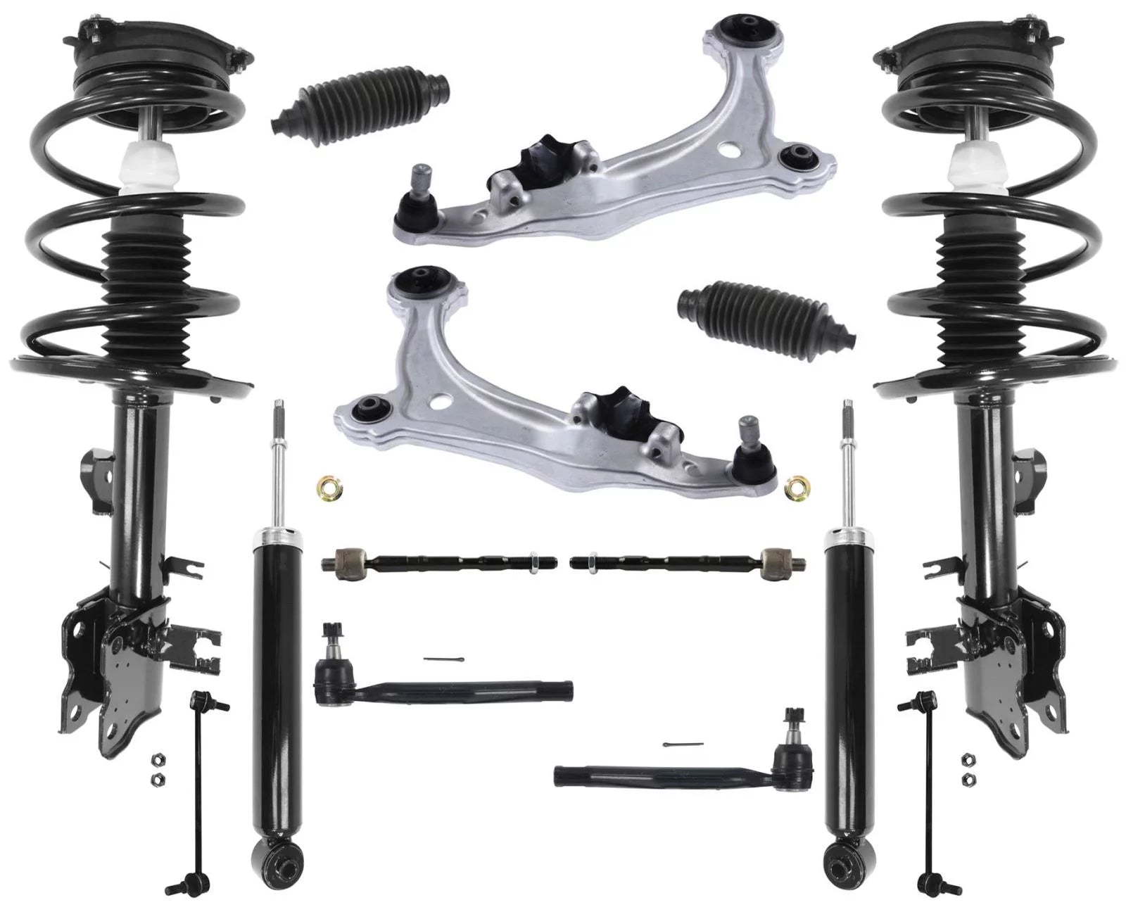 Master 14pc Chassis Kit Lower Control Arms Tie Rods Links For Nissan Quest 11-17
