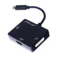 USB-C to HDMI & DVI & VGA Display Adapter, Black
