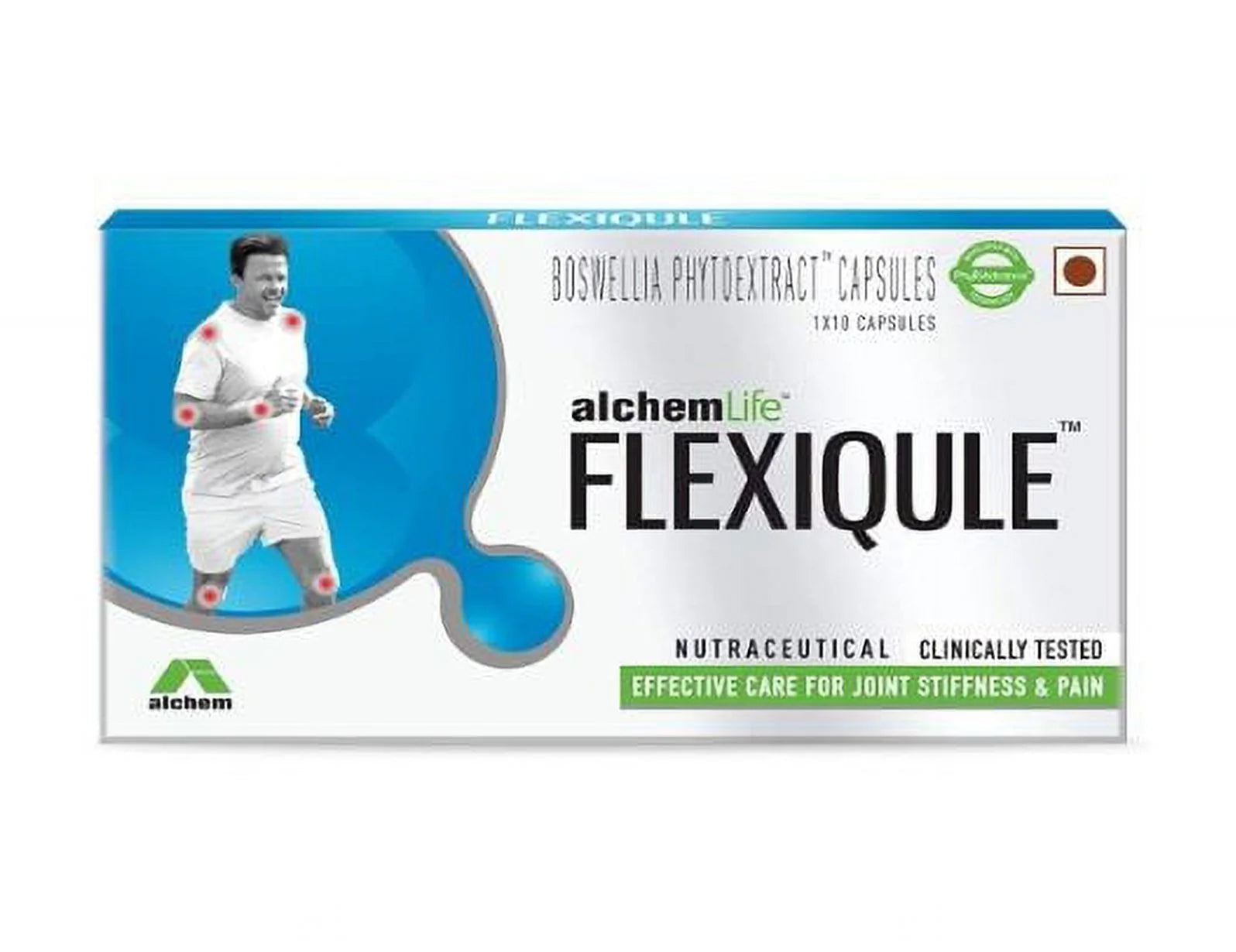 Flexiqule Capsule with Bosewellia Serrata & Ginger | For Joint Stiffness & Pain Relief 10 capsules