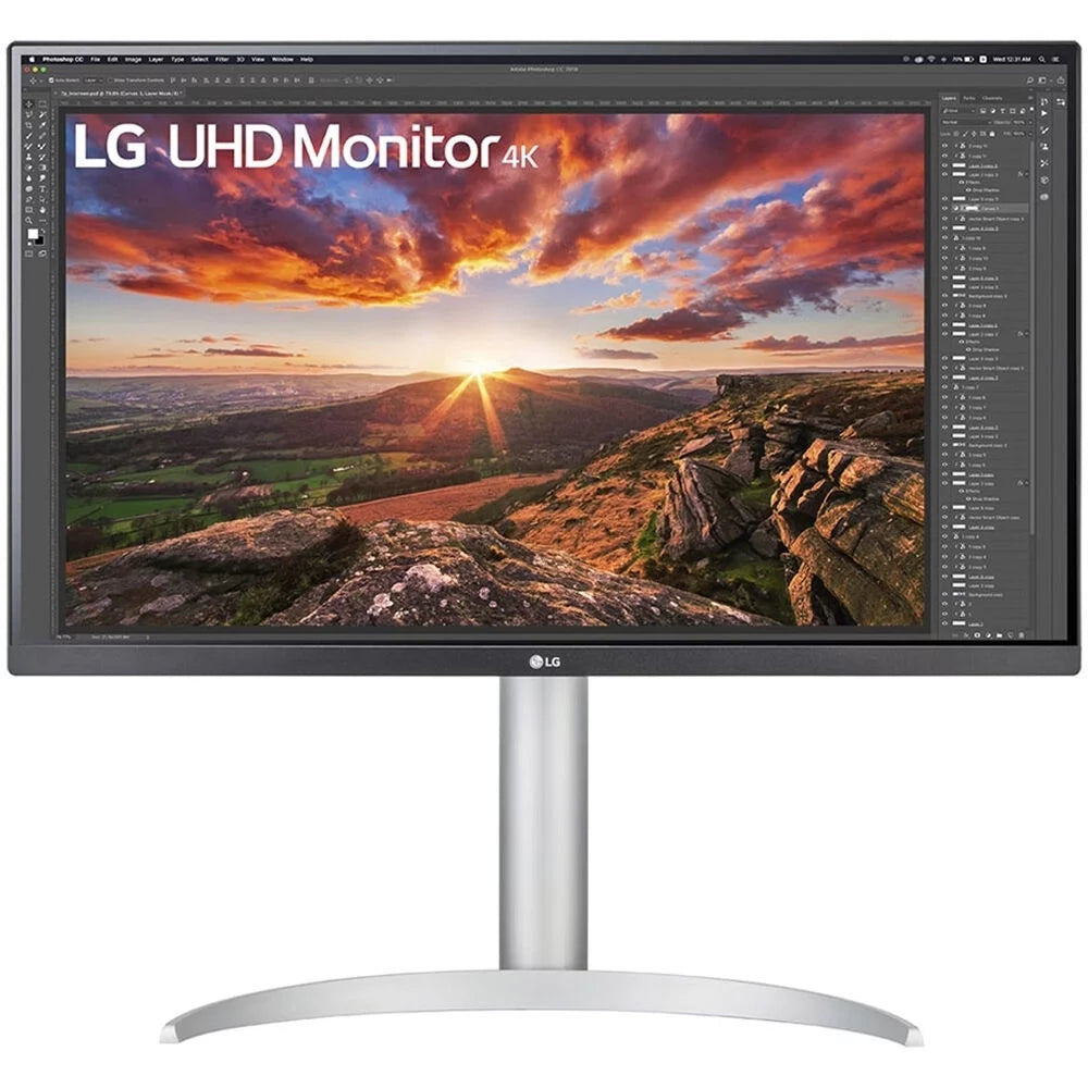 LG 27UP850-W 27 4K (3840x2160) 5ms IPS FreeSync Monitor,&nbsp;Silver (Used)