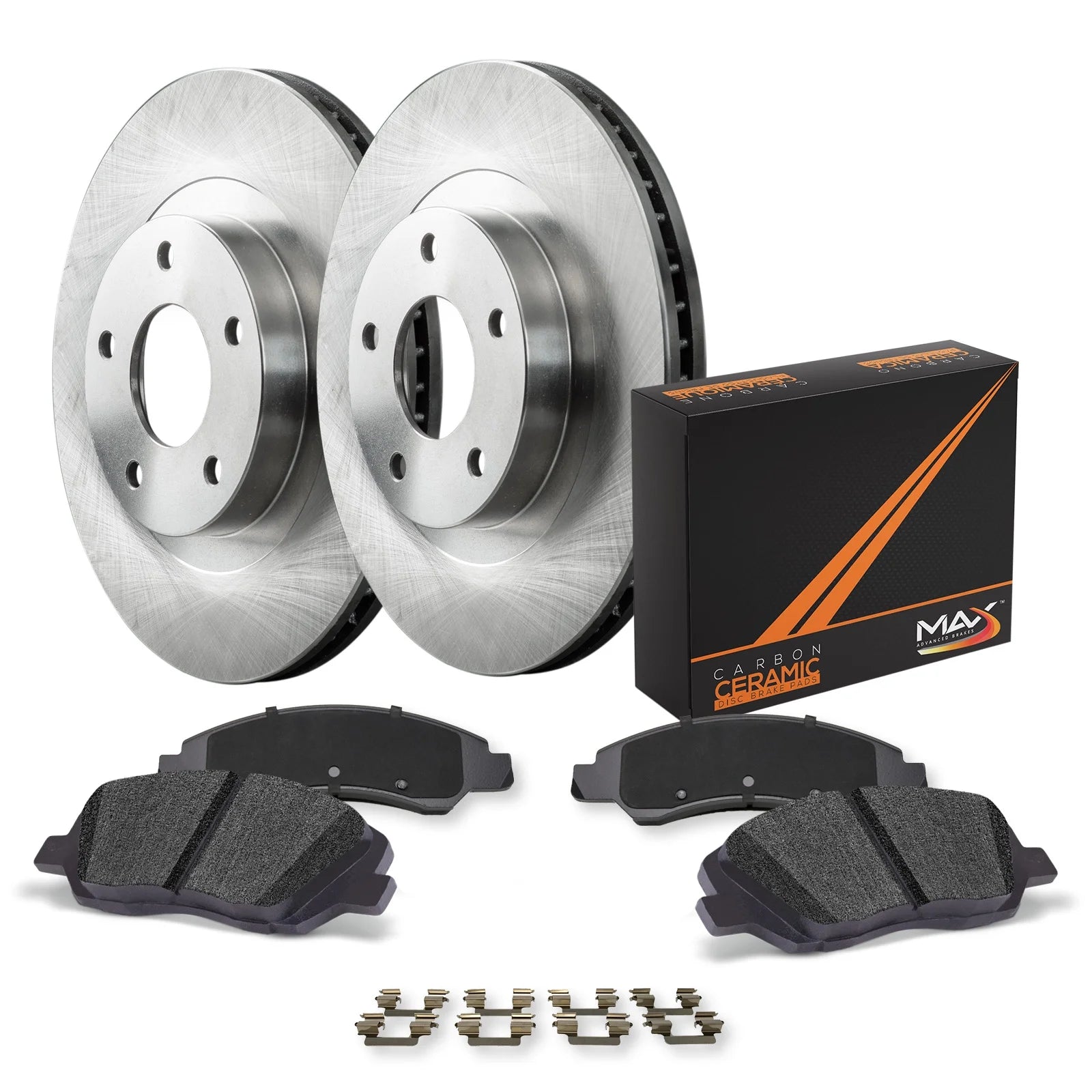 Max Advanced Brakes - Brake Kit for 2013 2014 2015 Acura ILX 2012 2013 2014 2015 Honda Civic 2005 2006 CR-V Front Replacement Disc Brake Rotors and Ceramic Brake Pads