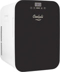 durable Cooluli 20L Mini Fridge For Bedroom - Car  Office Desk &amp; College Dorm Room - Glass Front &amp; Digital Temperature Control - 12v Small Refrigerator for Food  Drinks  Skincare