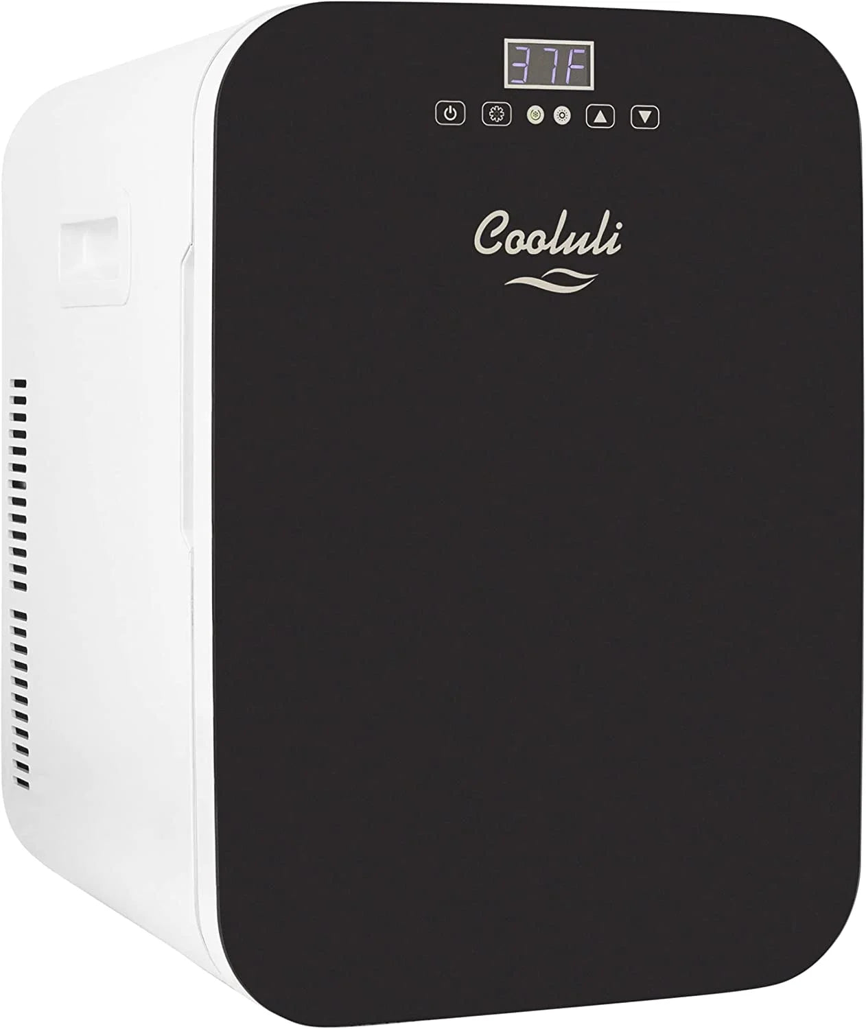 durable Cooluli 20L Mini Fridge For Bedroom - Car  Office Desk &amp; College Dorm Room - Glass Front &amp; Digital Temperature Control - 12v Small Refrigerator for Food  Drinks  Skincare