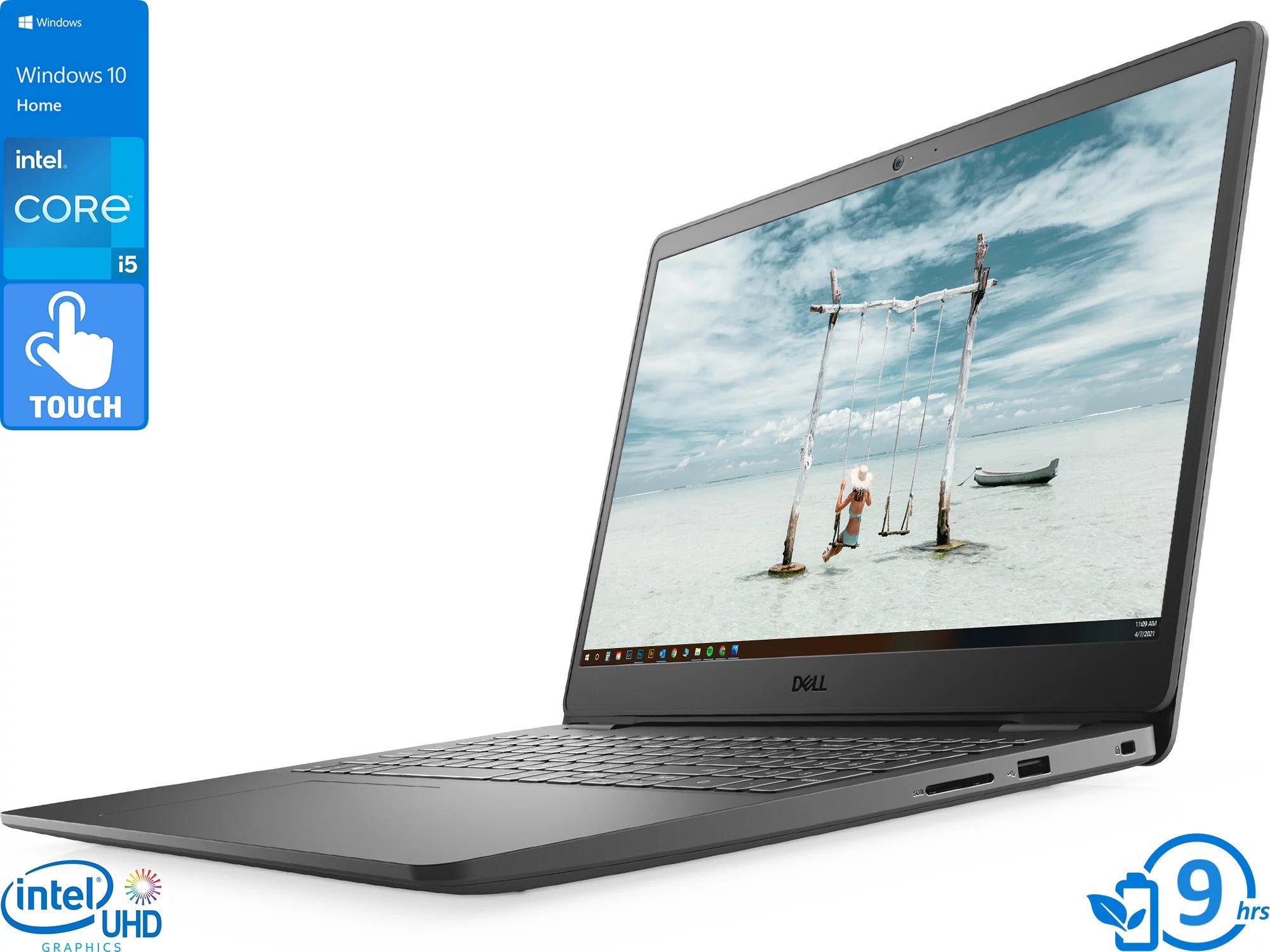 Dell Inspiron 3501 Notebook, 15.6 FHD Touch Display, Intel Core i5-1035G1 Upto 3.6GHz, 16GB RAM, 256GB NVMe SSD, HDMI, Card Reader, Wi-Fi, Bluetooth, Windows 10 Home S