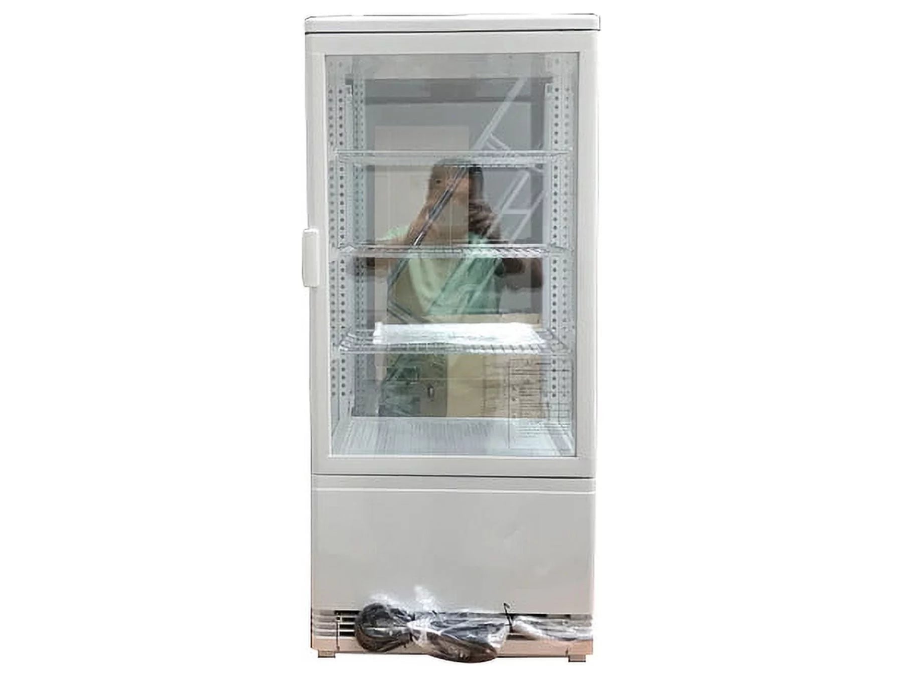 2.7 cuft 36 Tall  1-Door Commercial Refrigerator Glass Door 4 Sided Glass all direction Merchandiser Display Cooler Case Fridge NSF 110V, RT-78L