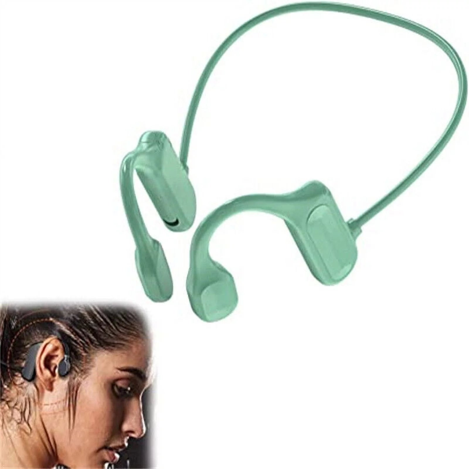 Open-Ear Bluetooth Sport Headphones - Bone Conduction Wireless Earphones - Sweatproof for Running and Workouts, with Sticker Pack
