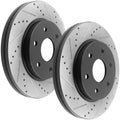 JADODE Brake Rotors Rear 345mm Drilled & Slotted Brake Rotor Replacement for Cadillac Escalade ESV EXT, Chevy Avalanche Silverado Suburban 1500 Tahoe, GMC Sierra 1500 Yukon XL