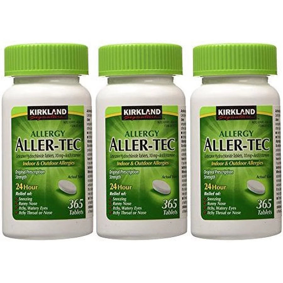 Kirkland Signature Aller-Tec Cetirizine Hydrochloride 10 mg 365 Tablets - 3 Pack