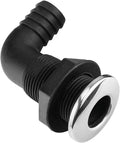 ISURE MARINE Boat 3/4'' Black Trim Cover 90 Degrees Hose Pipe Elbow Bilge Pump Drain Thru Hull Fitting