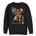 Men's Nintendo Metroid Samus Pose  Sweatshirt Black X Large