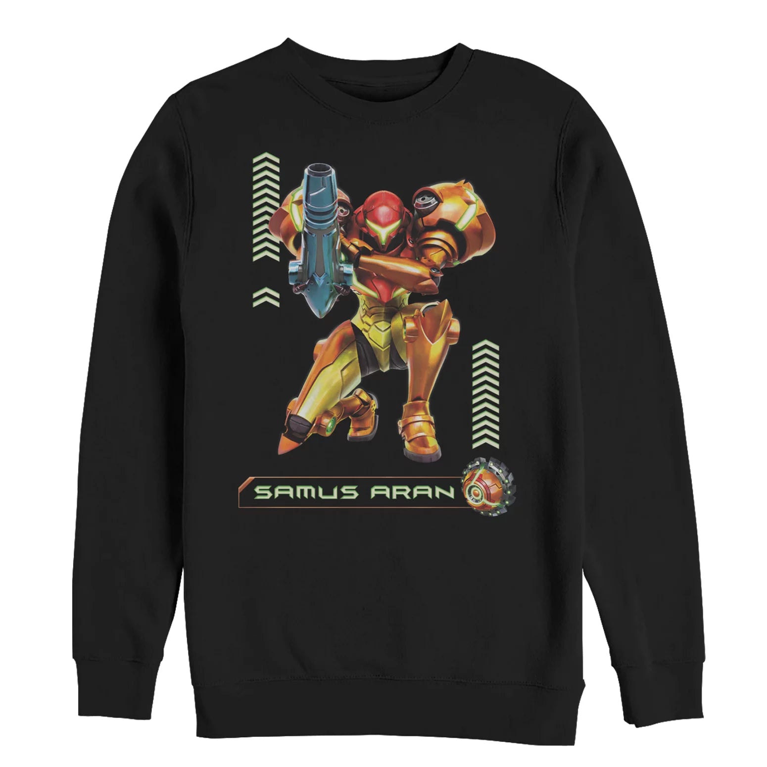 Men's Nintendo Metroid Samus Pose  Sweatshirt Black X Large