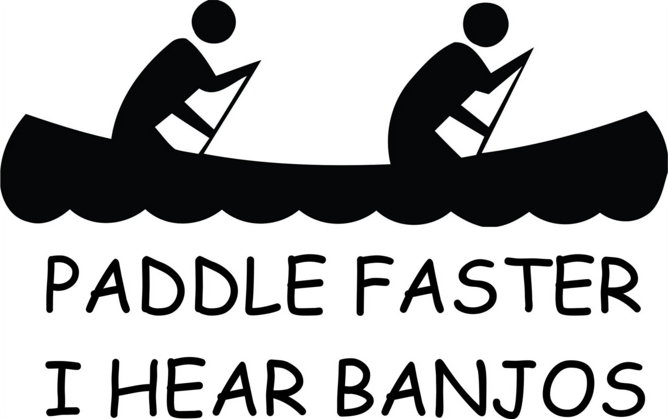Living Room Art Paddle Faster I Hear Banjos 12 X 24 Inches