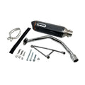 MMG Exhaust System Muffler for GY6 125cc 150cc 4 Stroke Scooters (Carbon Fiber Finish)