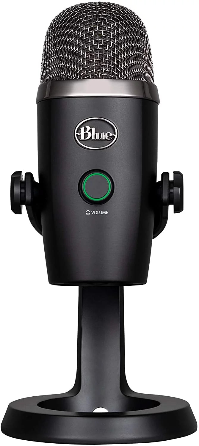 Blue Yeti Nano Premium USB Microphone for PC, Mac, Gaming, Recording, Streaming, Podcasting, Condenser Mic with Blue VO!CE Effects, Cardioid and Omni, No-Latency Monitoring - Blackout