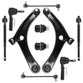 ECCPP  Front Suspension Kit Lower Control Arm Inner Outer Tie Rod End Sway Bar Link Lower Ball Joint Fit  2007-2012 for Dodge Caliber 2007-2014 for Jeep Compass for Jeep Patriot 10pcs K620066