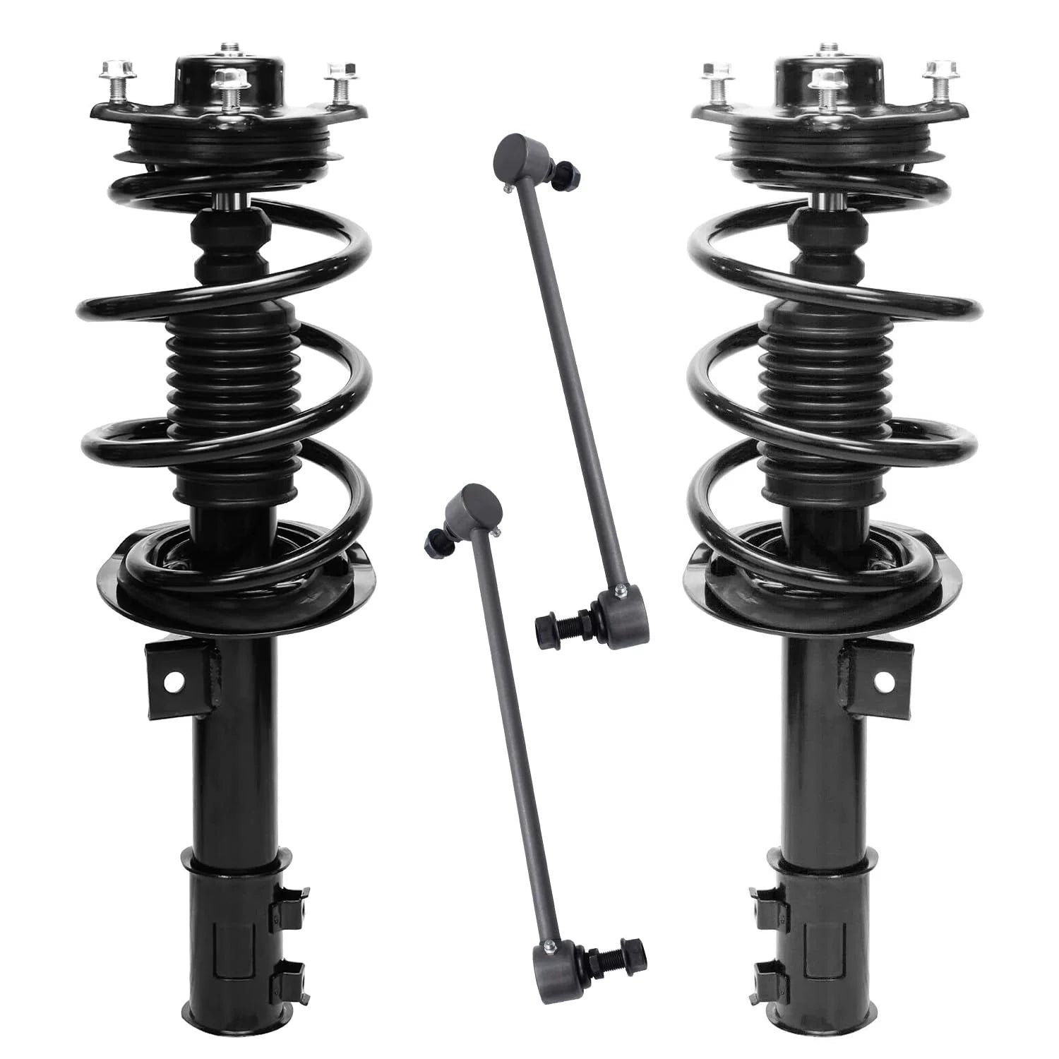 Detroit Axle - Front Struts Sway Bars for 2.4L 2011 Hyundai Sonata [w/o Sport Suspension; NOT Fit Hybrid] Complete 2 Struts w/Coil Spring 2 Front 12.64 Sway Bar Links Replacement Struts