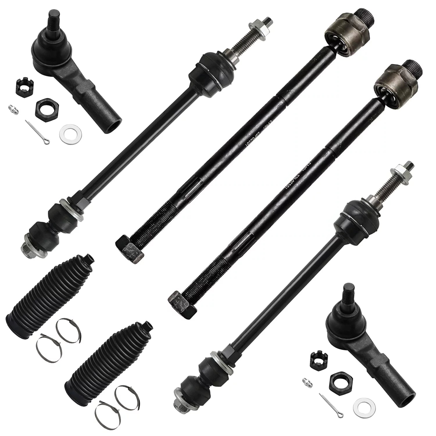 Detroit Axle - 4WD Front Sway Bar Links Inner and Outer Tie Rods w/Boots for 2002-2005 Dodge Ram 1500 2003 2004 Replacement